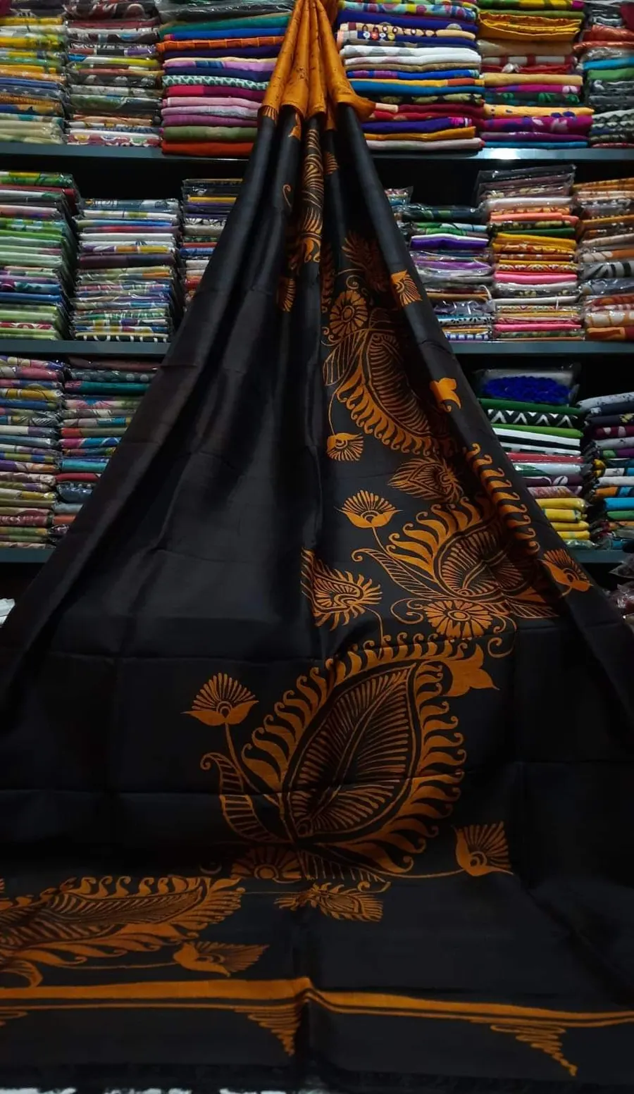 Hand Painted Batik Pure Silk Mark Certified Bishnupuri Silk Sarees